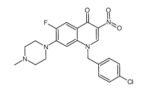 1-(4-chlorobenzyl)-6-fluoro-7-(4-methylpiperazin-1-yl)-3-nitro-1H-quinolin-4-one Structure