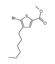 methyl 5-bromo-4-hexylthiophene-2-carboxylate Structure