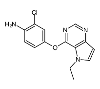 2-chloro-4-(5-ethylpyrrolo[3,2-d]pyrimidin-4-yl)oxyaniline结构式