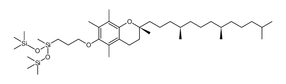 Trisiloxane, 3-[3-[[(2R)-3,4-dihydro-2,5,7,8-tetramethyl-2-[(4R,8R)-4,8,12-trimethyltridecyl]-2H-1-benzopyran-6-yl]oxy]propyl]-1,1,1,3,5,5,5-heptamethyl Structure