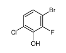 3-溴-6-氯-2-氟苯酚结构式