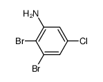 2,3-dibromo-5-chloroaniline结构式