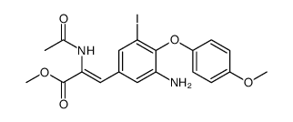 2-Propenoic acid, 2-(acetylamino)-3-[3-amino-5-iodo-4-(4-methoxyphenoxy)phenyl]-, methyl ester Structure