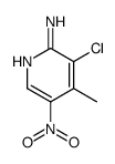 2-氨基-3-氯-5-硝基-4-甲基吡啶结构式