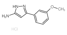 5-(3-甲氧基-苯基)-2H-吡唑-3-胺盐酸盐结构式