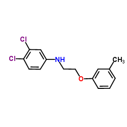 3,4-Dichloro-N-[2-(3-methylphenoxy)ethyl]aniline结构式