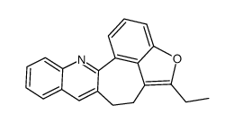 5-乙基-6,7-二氢苯并[6,7]呋喃并[3',4':5,6]环庚烷并[1,2-b]喹啉结构式