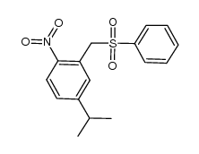 5-isopropyl-2-nitrobenzyl phenyl sulfone Structure
