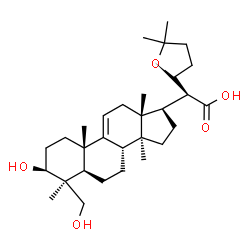 3β,29-Dihydroxy-22,25-epoxylanost-9(11)-en-21-oic acid结构式