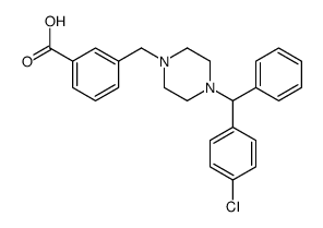 3-[[4-[(4-chlorophenyl)-phenylmethyl]piperazin-1-yl]methyl]benzoic acid结构式