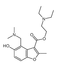 2-(diethylamino)ethyl 4-[(dimethylamino)methyl]-5-hydroxy-2-methyl-1-benzofuran-3-carboxylate结构式