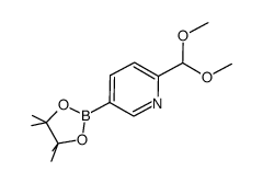 2-(二甲氧基甲基)吡啶-5-硼酸频哪酯结构式