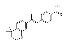 4-[(E)-2-(4,4-dimethyl-2,3-dihydrothiochromen-7-yl)prop-1-enyl]benzoic acid结构式