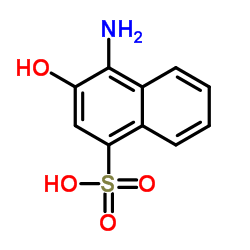 1-氨基-2-萘酚-4-磺酸结构式