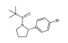 (S)-1-((S)-2-methyl-propane-2-sulfinyl)-2-(4-bromophenyl)-pyrrolidine Structure