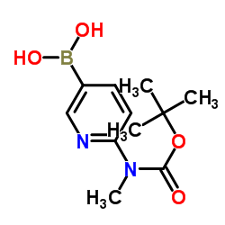 (6-((叔-丁氧基羰基)(甲基)氨基)吡啶-3-基)硼酸结构式