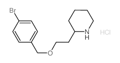 2-{2-[(4-Bromobenzyl)oxy]ethyl}piperidine hydrochloride结构式