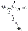 L-赖氨酸-13C6 盐酸盐结构式