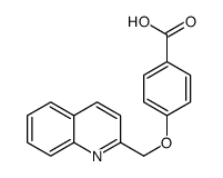 4-(2-喹啉甲氧基)苯甲酸结构式