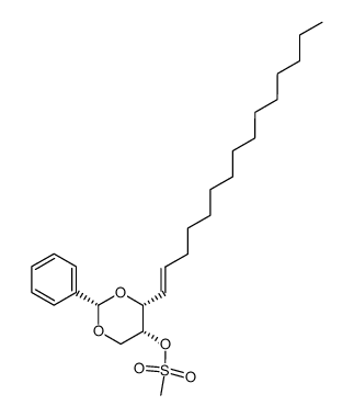 (2R,3R,4E)-1,3-benzylidene-2-methanesulfonyl-4-octadecene-1,2,3-triol Structure
