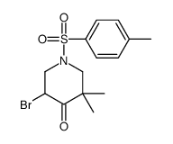 5-溴-3,3-二甲基-1-甲苯磺酰哌啶-4-酮结构式
