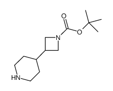 3-(哌啶-4-基)氮杂环丁烷-1-羧酸叔丁酯结构式