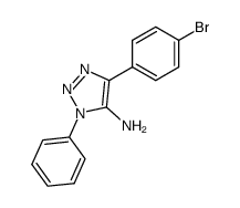 1H-1,2,3-TRIAZOL-5-AMINE, 4-(4-BROMOPHENYL)-1-PHENYL- Structure