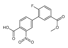 4-(2-fluoro-5-methoxycarbonylphenyl)-2-nitrobenzoic acid Structure