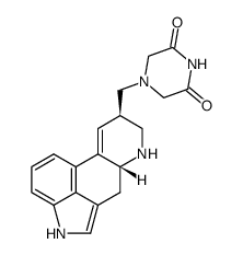 4-(9,10-didehydroergolin-8-yl)methylpiperazine-2,6-dione结构式