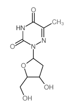 2-(2-Deoxy-beta-D-erythro-pentofuranosyl)-6-methyl-1,2,4-triazine-3,5(2H,4H)-dione结构式