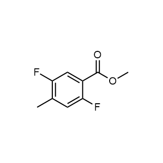 2,5-二氟-4-甲基苯甲酸甲酯结构式