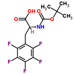 (R)-2-((叔-丁氧羰基)氨基)-3-(全氟苯基)丙酸结构式