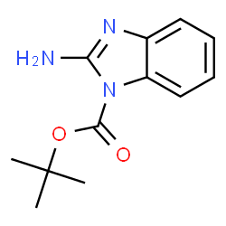 2-氨基-1H-苯并[D]咪唑-1-羧酸叔丁酯结构式