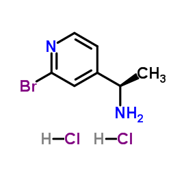 (R)-1-(2-溴吡啶-4-基)乙胺二盐酸盐结构式