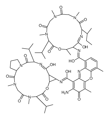 2-amino-9-N-[(3S,12R,15S,16R)-12-[(2S)-butan-2-yl]-4,7,10,16-tetramethyl-2,5,8,11,14-pentaoxo-3-propan-2-yl-1-oxa-4,7,10,13-tetrazacyclohexadec-15-yl]-4,6-dimethyl-3-oxo-1-N-[(3R,6S,7R,10S,16S)-7,11,14-trimethyl-2,5,9,12,15-pentaoxo-3,10-di(propan-2-yl)-8 Structure
