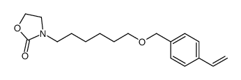 3-[6-[(4-ethenylphenyl)methoxy]hexyl]-1,3-oxazolidin-2-one结构式