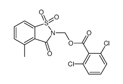 2,6-Dichloro-benzoic acid 4-methyl-1,1,3-trioxo-1,3-dihydro-1λ6-benzo[d]isothiazol-2-ylmethyl ester结构式