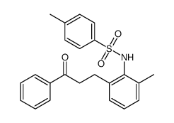 N-(2-methyl-6-(3-oxo-3-phenylpropyl)phenyl)-4-methylbenzenesulfonamide Structure