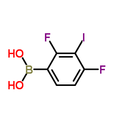 2,4-Difluoro-3-iodophenylboronic acid Structure