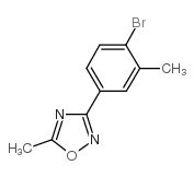 3-(4-溴-3-甲基苯基)-5-甲基-1,2,4-噁二唑结构式