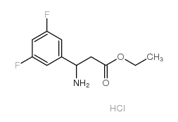 3-氨基-3-(3,5-二氟苯基)丙酸乙酯盐酸盐结构式