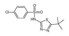 N-(5-tert-butyl-1,3,4-thiadiazol-2-yl)-4-chlorobenzenesulfonamide Structure