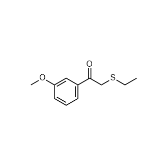 2-(乙硫基)-1-(3-甲氧基苯基)乙烷-1-酮结构式