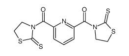 3,3'-(2,6-吡啶二羰基)双-2-噻唑烷硫酮结构式