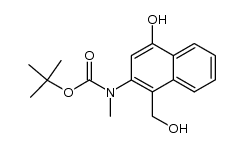 3-[N-(tert-Butyloxycarbonyl)-N-methylamino]-4-(hydroxymethyl)-1-naphthol结构式