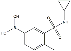 (3-(N-环丙基氨磺酰)-4-甲基苯基)硼酸结构式