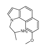 (2S)-1-(8-methoxybenzo[g]indol-1-yl)propan-2-amine结构式