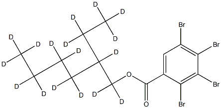 二异辛酯-2,3,4,5-四溴苯甲酸-d17结构式