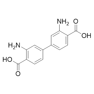 3,3'-二氨基-[1,1'-联苯]-4,4'-二羧酸结构式
