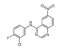 N-(3-氯-4-氟苯基)-6-硝基-4-喹唑啉胺结构式